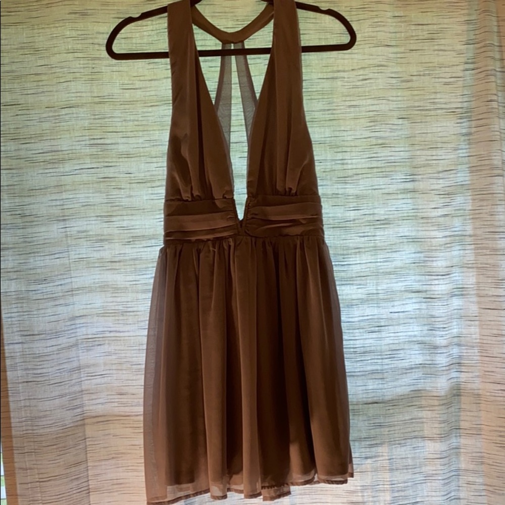 Deep neck party dress